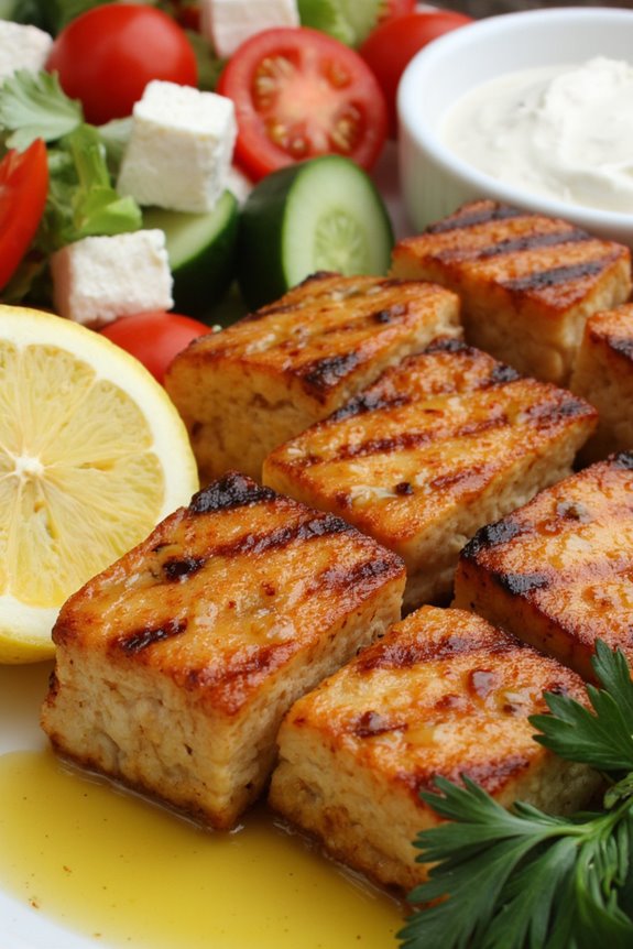 mediterranean grilled fish skewers