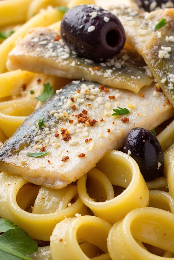 mediterranean mackerel pasta delight