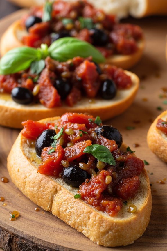 mediterranean olive bruschetta appetizer