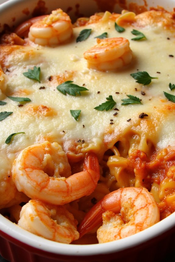 mediterranean prawn pasta bake