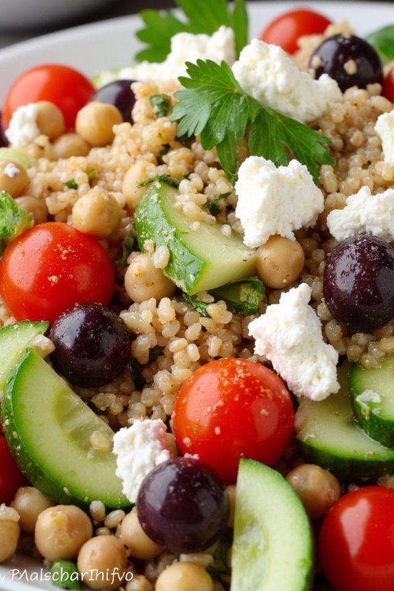 mediterranean protein packed salad