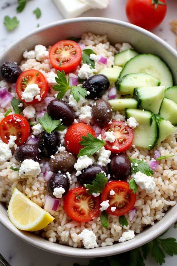 mediterranean rice bowl delight
