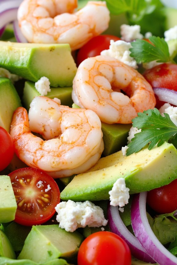mediterranean shrimp avocado salad