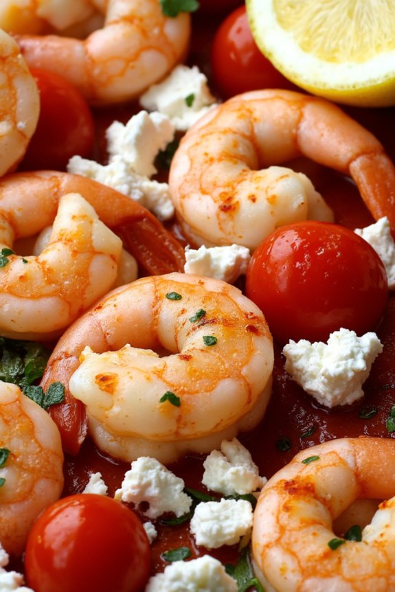 mediterranean shrimp feta dish
