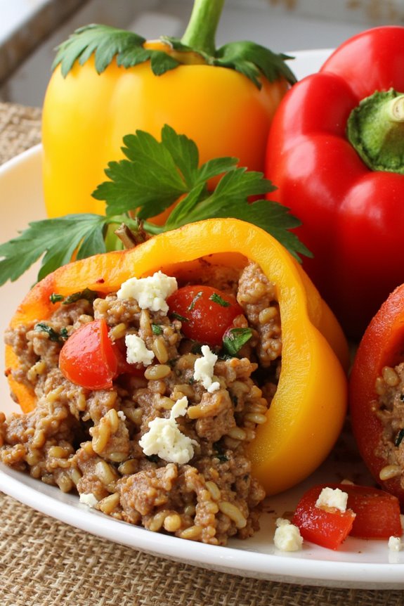 mediterranean stuffed bell peppers