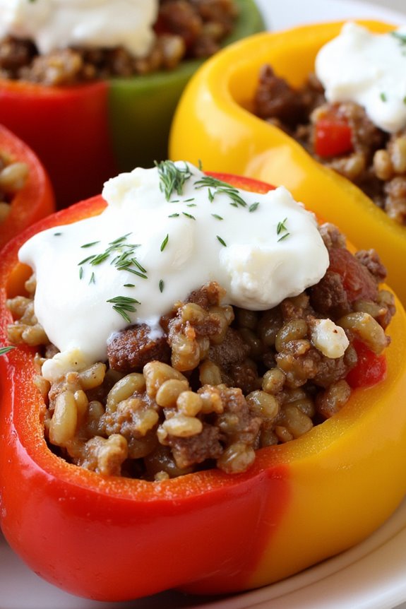 mediterranean stuffed bell peppers
