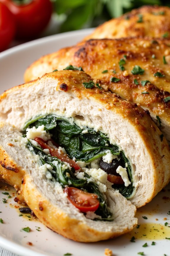 mediterranean stuffed chicken delight