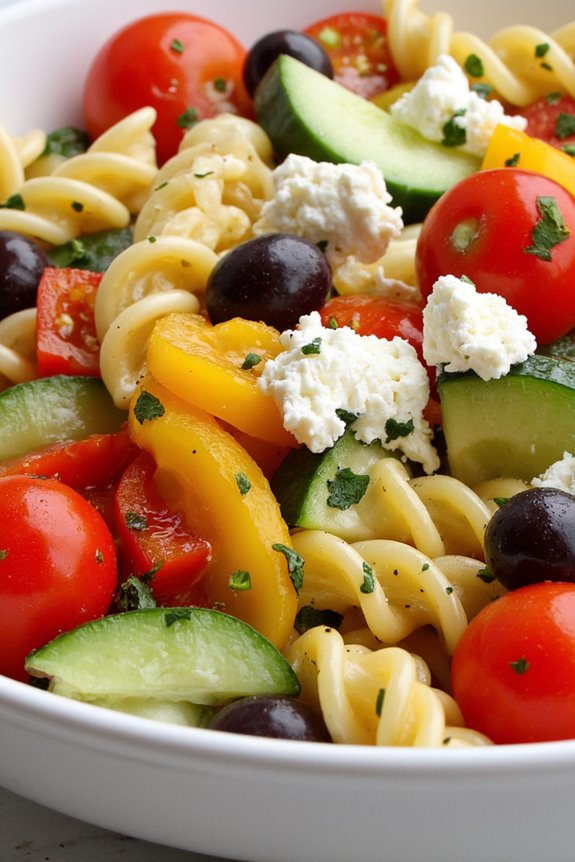 mediterranean vibrant pasta salad