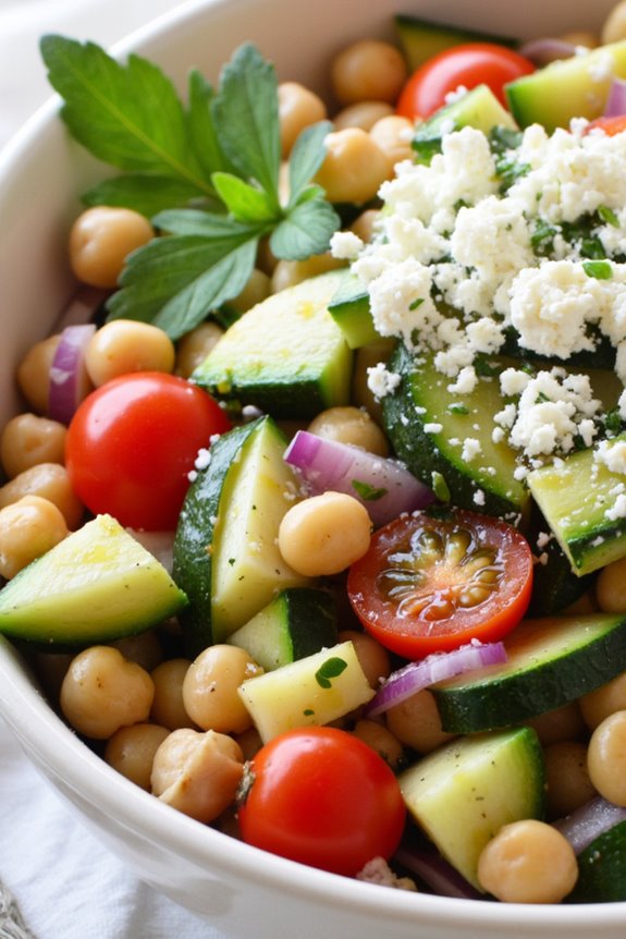 mediterranean zucchini chickpea delight