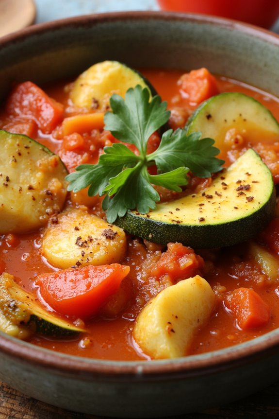 mediterranean zucchini tomato stew