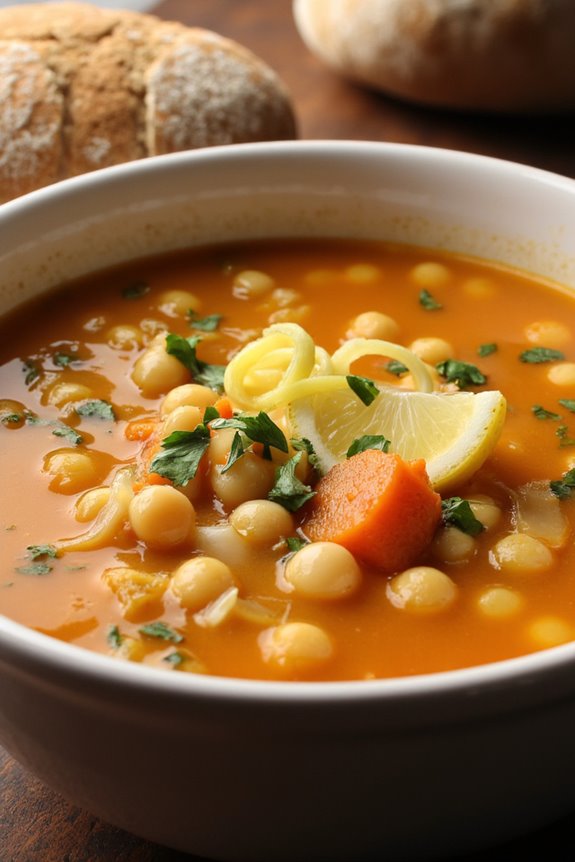 nourishing chickpea lemon soup