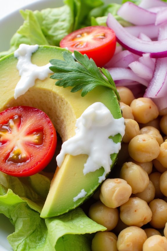 nutritious avocado chickpea salad