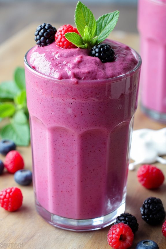 nutritious berry yogurt smoothie
