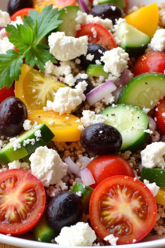 nutritious greek quinoa salad