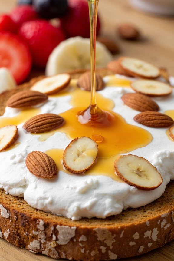 nutritious honey almond toast