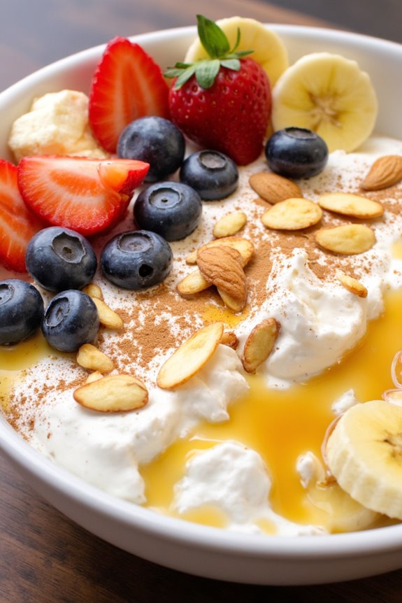 nutritious honey almond yogurt