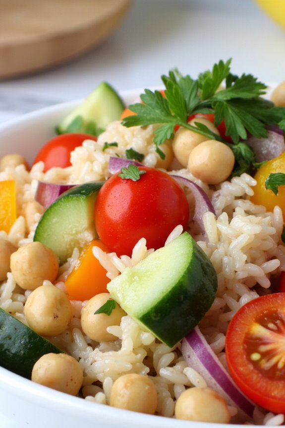nutritious mediterranean chickpea salad