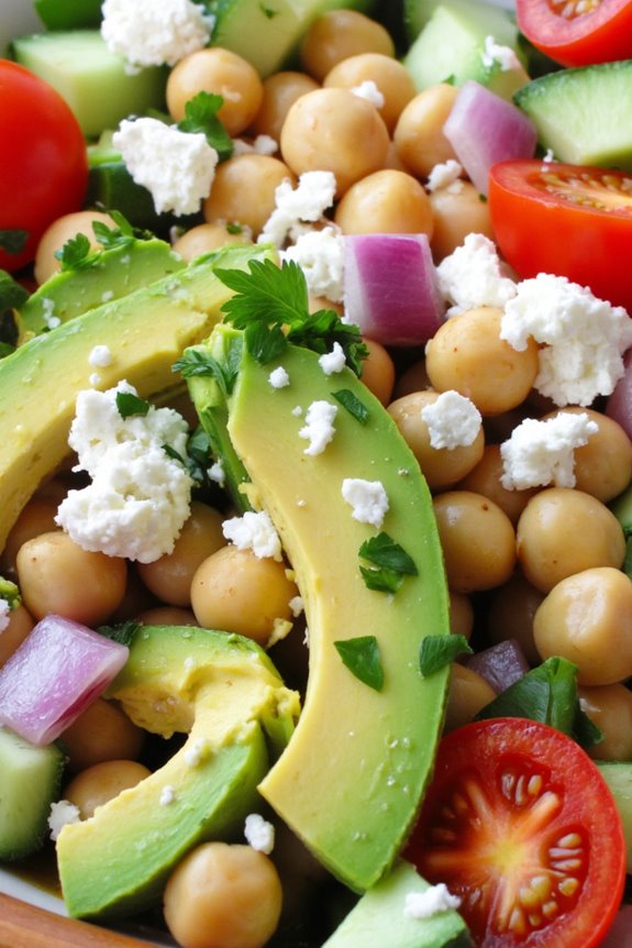 nutritious mediterranean chickpea salad