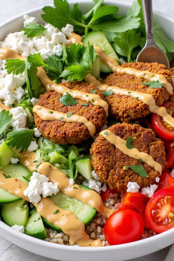 nutritious mediterranean falafel bowl
