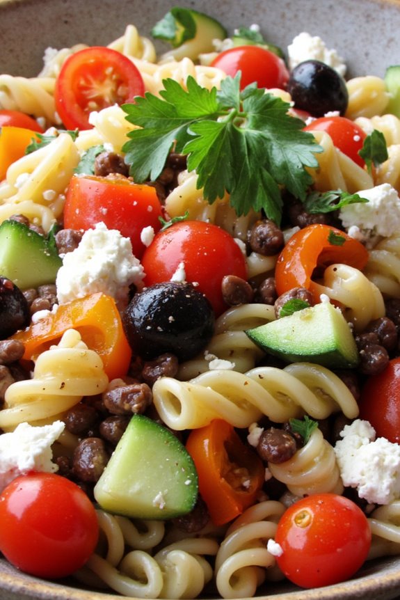 nutritious mediterranean pasta salad