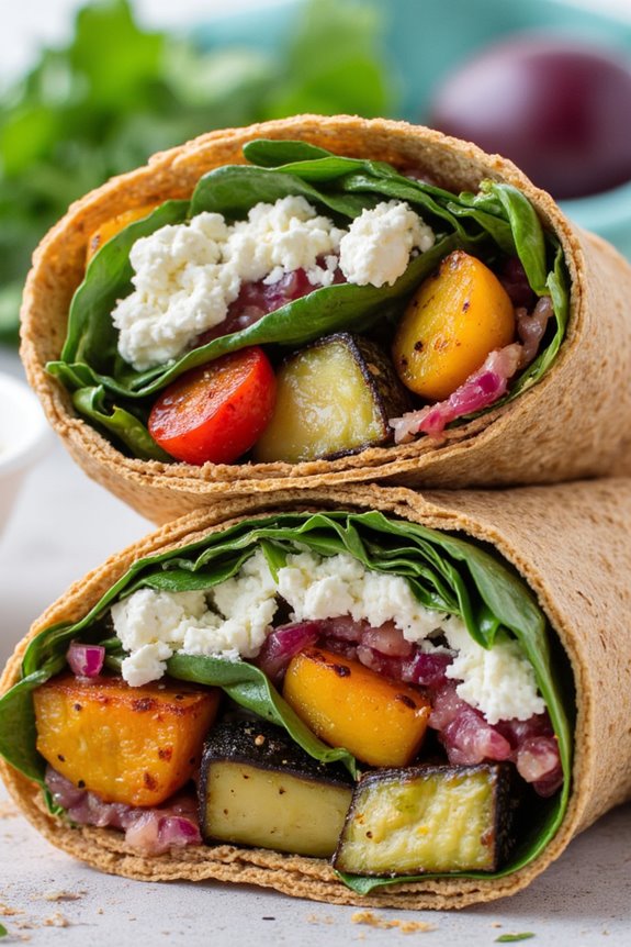 nutritious mediterranean vegetable wrap