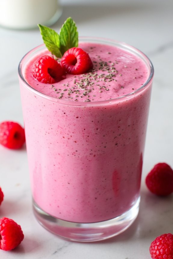 nutritious raspberry chia smoothie