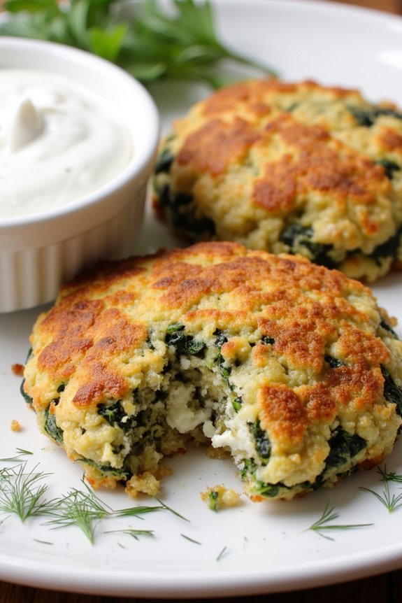 nutritious spinach feta patties