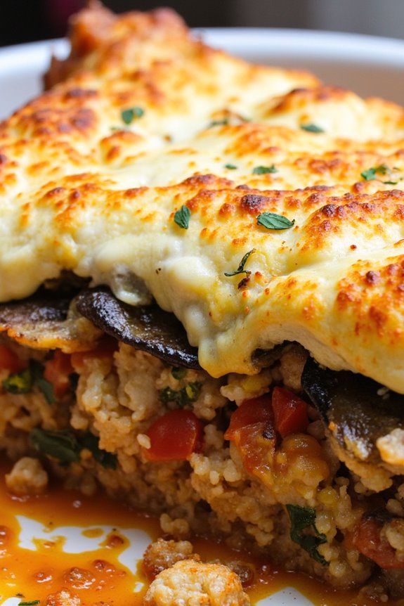 nutritious vegetarian eggplant moussaka