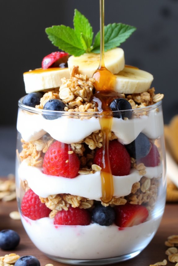 nutritious yogurt fruit parfait