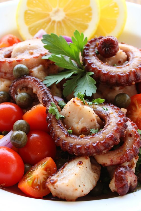octopus salad with capers