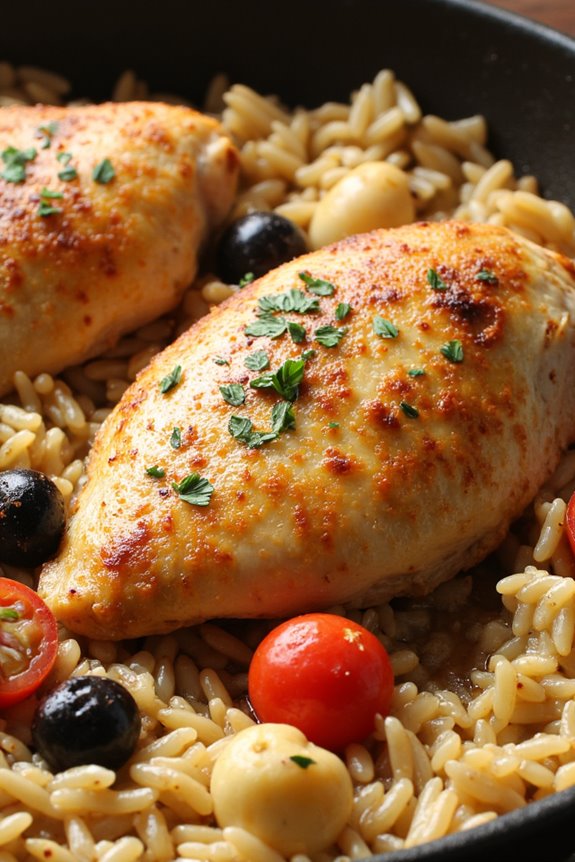one pan mediterranean chicken delight