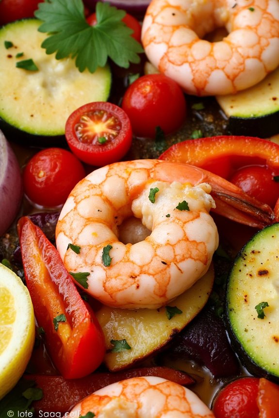 one pan shrimp vegetable dish
