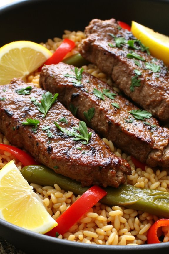 one pan steak and rice