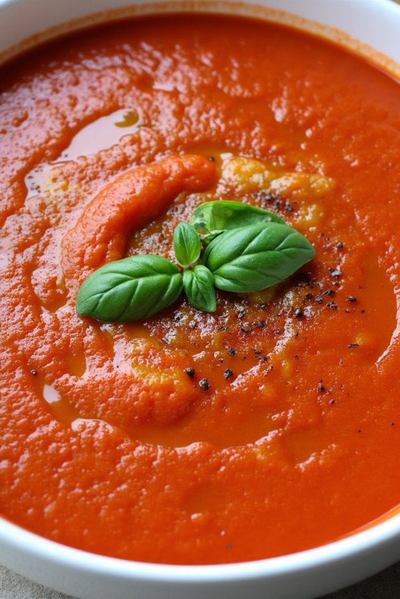 refreshing cold tomato soup