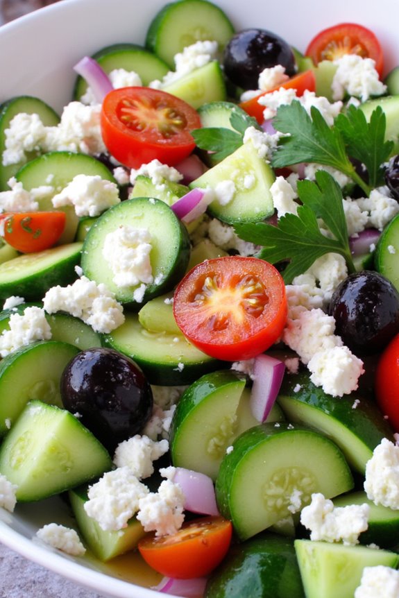 refreshing greek cucumber salad