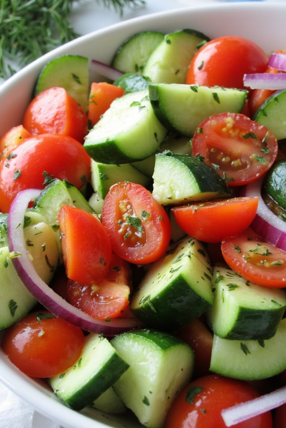 refreshing mediterranean cucumber salad