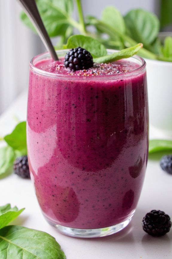 revitalizing berry spinach smoothie