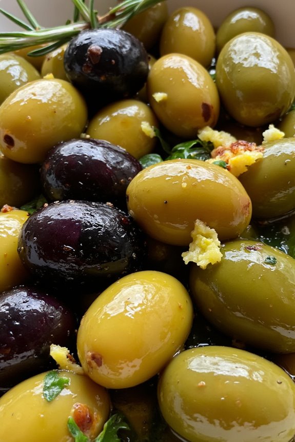 roasted olives with herbs