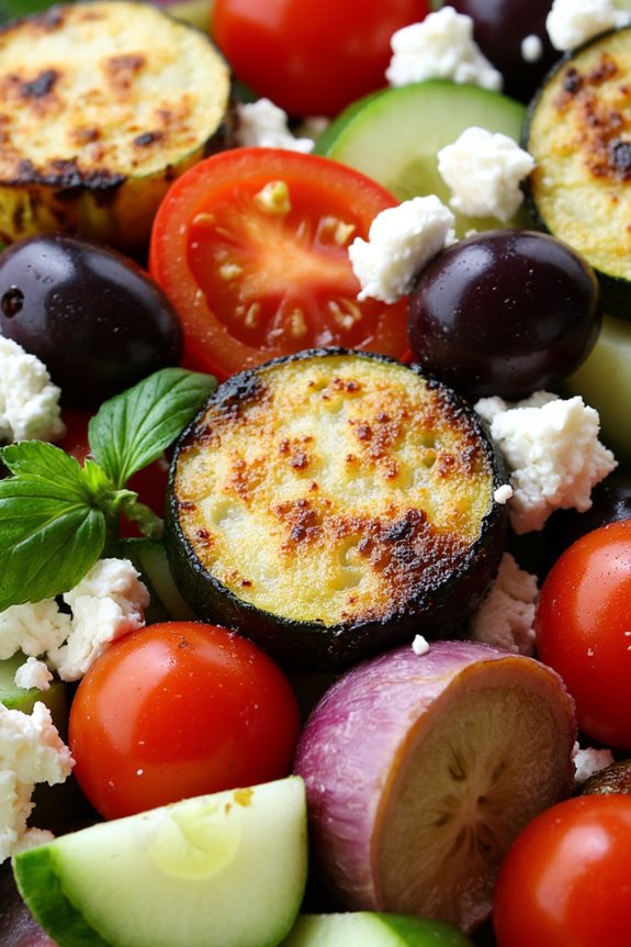 roasted vegetable greek salad