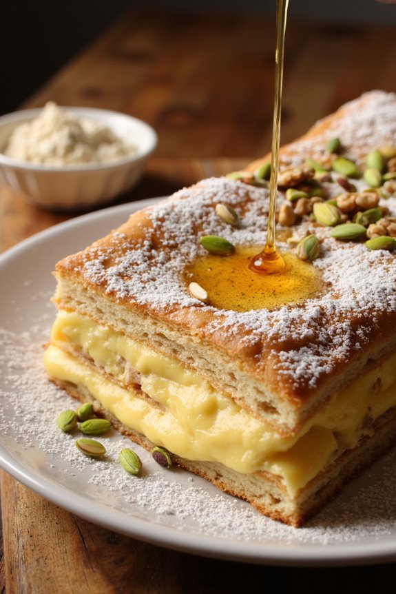 rustic greek millefeuille delight
