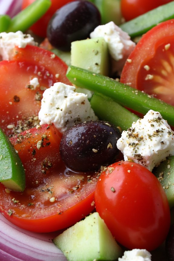 rustic greek village salad