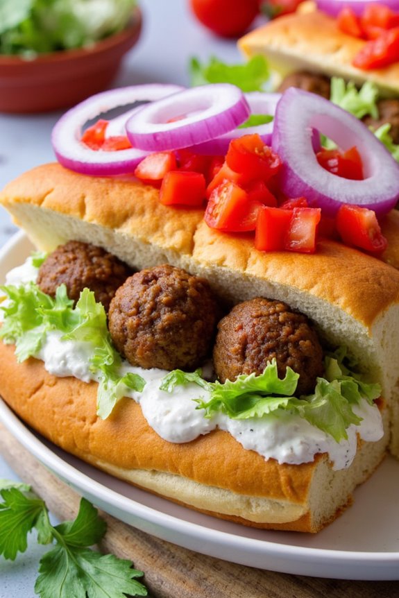 savory greek american meatball subs