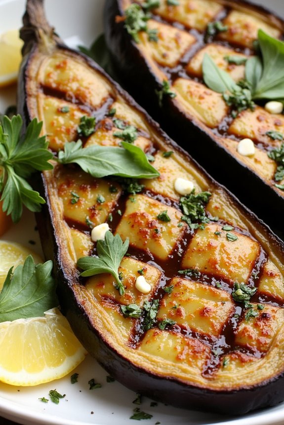savory roasted eggplant dish