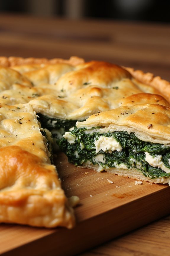 savory spinach and feta pie