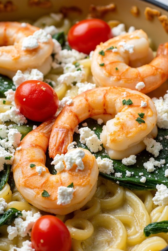 shrimp feta orzo bake