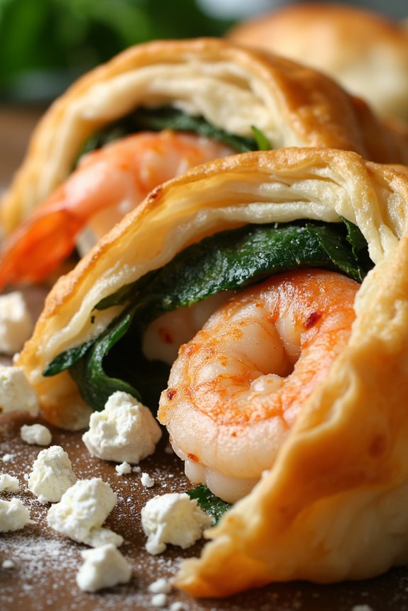 shrimp filled greek pastry delight