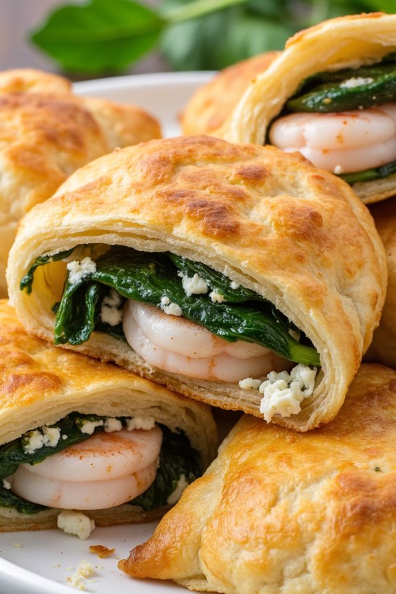 shrimp filled phyllo pastry delight