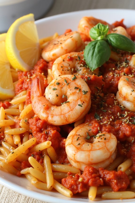 shrimp orzo tomato simplicity