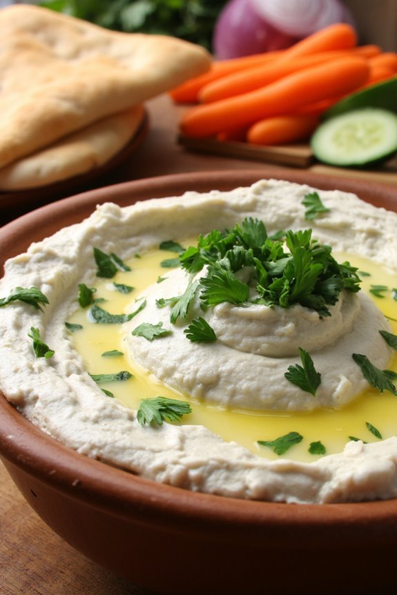 smoky creamy roasted eggplant dip