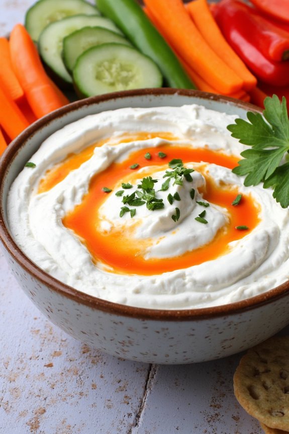 spicy sriracha yogurt dip